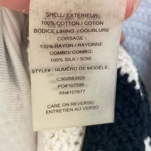 Alice + Olivia Monaco Crochet Pleated Peplum Dress Black and White Size XS NWT - Picture 12 of 13